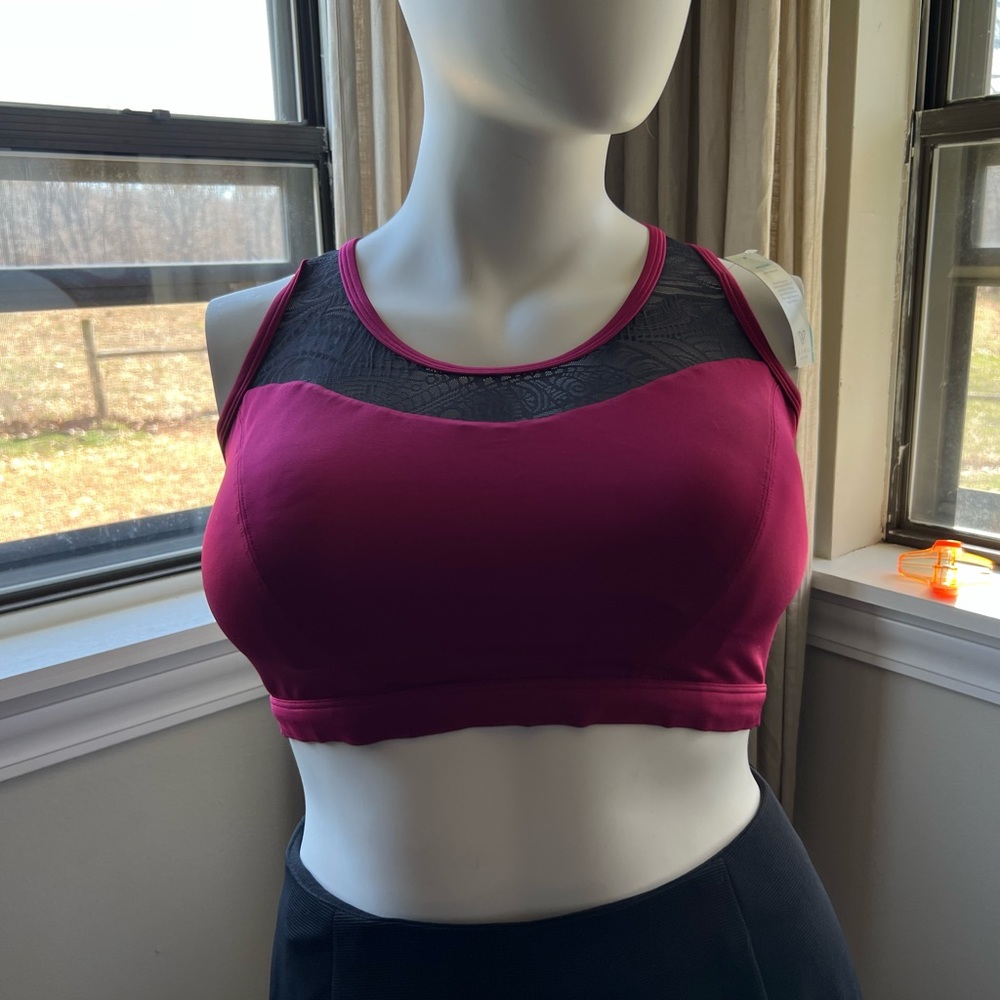 Bralette black and burgundy nwt